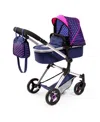 Redbox Baby Doll City Vario Pram Baby Doll Stroller With Diaper Bag In Multi