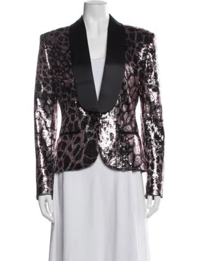 Pre-owned Redemption Animal Print Evening Jacket W/ Tags In Black