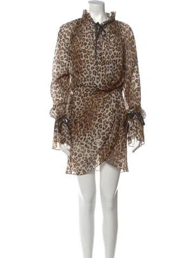 Pre-owned Redemption Animal Print Mini Dress In Multi