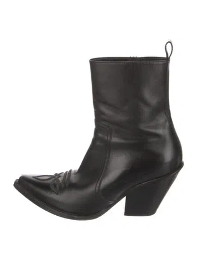 Pre-owned Redemption Leather Boots In Black