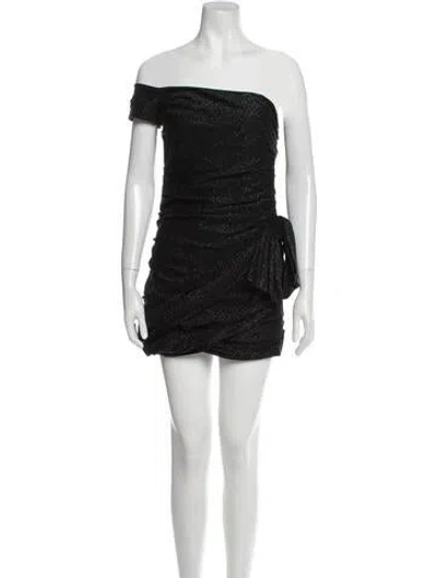 Pre-owned Redemption One-shoulder Mini Dress W/ Tags In Black