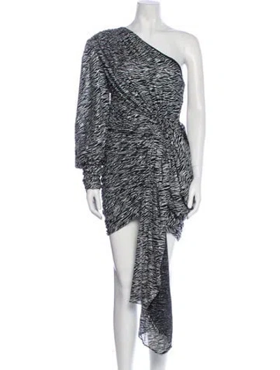 Pre-owned Redemption Printed Mini Dress In Black