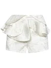 Redemption Ruffled Shorts In White