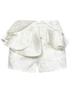 Redemption Ruffled Shorts In White