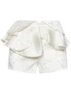 Redemption Ruffled Shorts In White