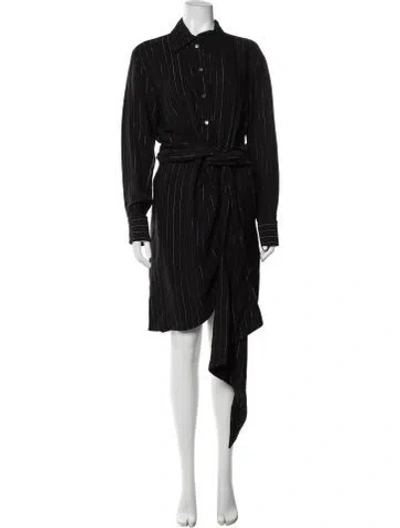 Pre-owned Redemption Silk Knee-length Dress In Black