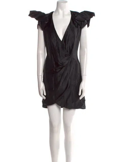 Pre-owned Redemption Silk Mini Dress In Black
