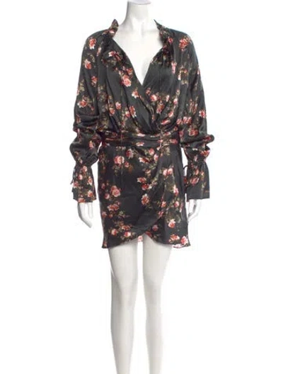 Pre-owned Redemption Silk Mini Dress In Black