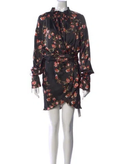 Pre-owned Redemption Silk Mini Dress In Black