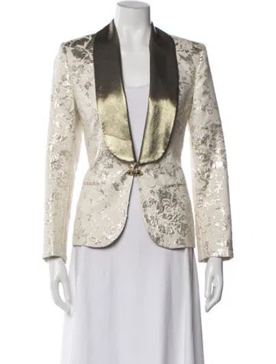 Pre-owned Redemption Silk Printed Evening Jacket In Neutral