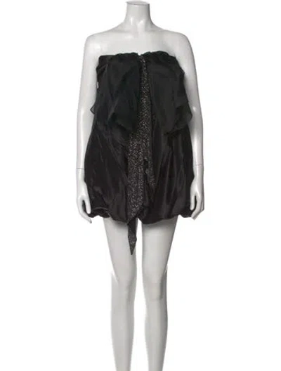Pre-owned Redemption Strapless Mini Dress In Black