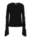 Redemption Woman Sweater Black Size 8 Virgin Wool, Elastane In Black