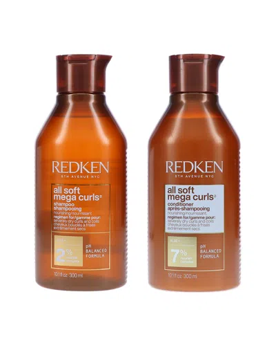 Redken 20.2oz All Soft Mega Curls Shampoo & Conditioner Combo Pack In Brown