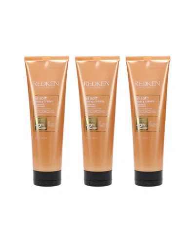 Redken 25.5oz All Soft Heavy Cream 3 Pack In Transparent