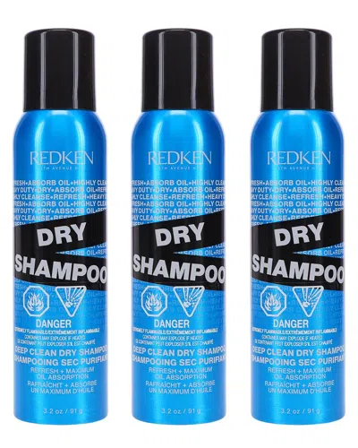 Redken 3.1oz Deep Clean Dry Shampoo 3 Pack In Transparent