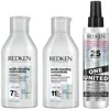 Redken Acidic Bonding Concentrate Shampoo, Conditioner And One United Multi-benefit Leave-in Treatment Bond