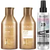 Redken All Soft Shampoo, Conditioner And One United Multi-benefit Treatment Spray Hydrating Bundle For Dry
