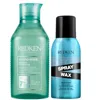 Redken Amino Mint For Oily Scalps And Finishing Hair Spray Wax For Body And Dimension Bundle