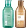 Redken Amino Mint Scalp Cleansing For Greasy Hair Shampoo And All Soft Hydrating Care Conditioner Bundle