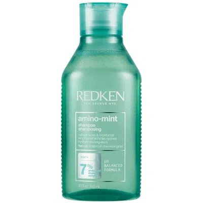 Redken Amino Mint Scalp Cleansing Shampoo For Greasy Hair And Oily Scalps 300ml In White