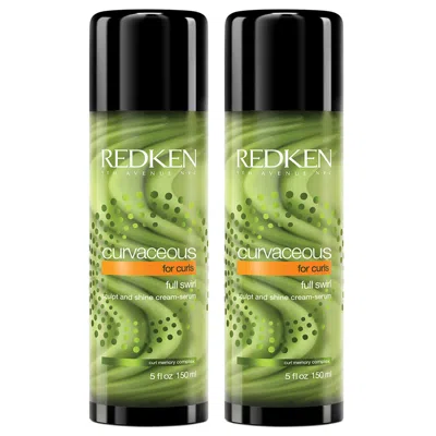 Redken Curvaceous Full Swirl Cream Serum Duo (2 X 150ml) In White