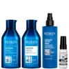 Redken Extreme Shampoo 300ml, Conditioner 300ml, Anti Snap 250ml And One United 30ml Bundle For Damaged Hai