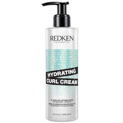 Redken Hydrating Curl Cream For Curly & Coily Hair, Up To 72-hour Curl Defining Cream, Enhance Curl Pattern In White