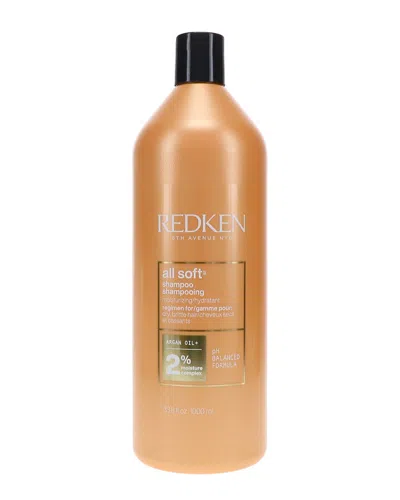 Redken Unisex 33oz All Soft Shampoo In White