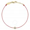 Redline 18kt Rose Gold And Diamond String Bracelet In Red
