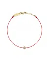 Redline 18kt Rose Gold And Diamond String Bracelet In Yellow