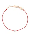 Redline Rose Gold And Diamond Absolu Thread Bracelet In Red