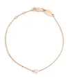 Redline Rose Gold And Diamond Princesse Chain Bracelet In Gold