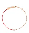 Redline Rose Gold And Diamond Pure Half-chain Bracelet In Red
