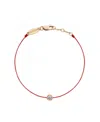 Redline 18kt Rose Gold And Diamond String Bracelet In Yellow