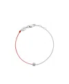 Redline Round Diamond Half-rope Bracelet In White