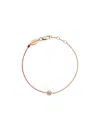 Redline Round Diamond Half-rope Bracelet In Yellow