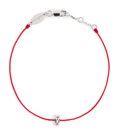 Redline White Gold And Diamond Chinese New Year Bracelet