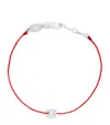 Redline White Gold And Diamond Cube Bracelet In Red