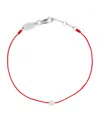 Redline White Gold And Diamond Illusion Bracelet In Red