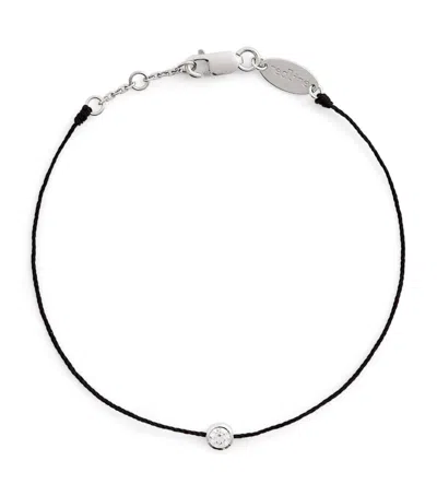 Redline White Gold And Diamond Pure Bracelet In Black