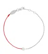 Redline White Gold And Diamond Pure Double Bracelet In Red