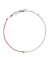 Redline White Gold And Diamond Royal String Bracelet In Red