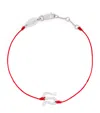 Redline White Gold And Diamond Snake String Bracelet In White