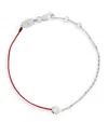 Redline White Gold And Diamond Pure Double Bracelet In Red