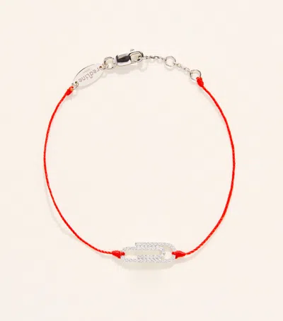 Redline White Gold And Diamond Trombone Bracelet