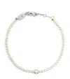 Redline White Gold, Diamond And Pearl Bébé Pure Bracelet In Beige