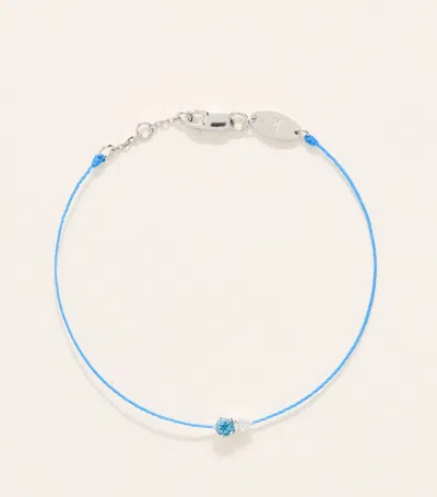 Redline White Gold, Topaz And Diamond Abby Bracelet In Blue