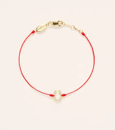 Redline Yellow Gold And Diamond Fer À Cheval Bracelet
