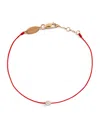 Redline Yellow Gold And Diamond Illusion Bracelet In Red