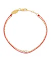 Redline Yellow Gold And Diamond Pure Duo Bracelet In Red